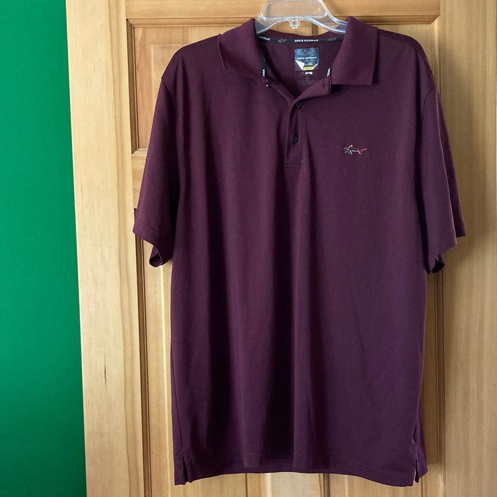Greg Norman Collection Burgundy Polo Shirt